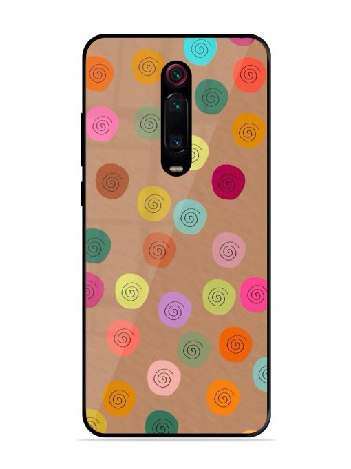 Swirly Dots On Kraft Glossy Soft Edge Case for Xiaomi Redmi K20 Chachhi