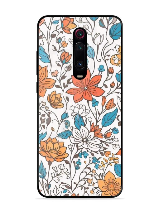 Floral Symphony Glossy Soft Edge Case for Xiaomi Redmi K20 Pro Chachhi