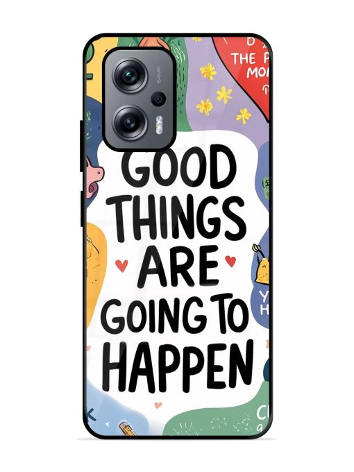 Uplifting Scribbles Glossy Soft Edge Case for Xiaomi Redmi K50I (5G) Chachhi