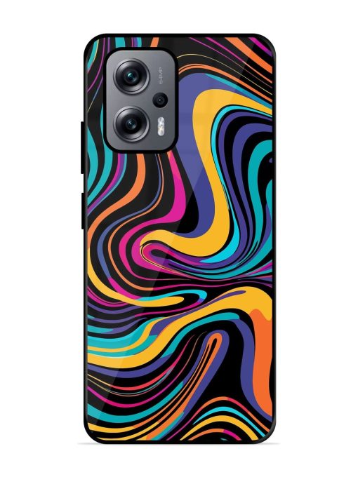 Psychedelic Swirl Glossy Soft Edge Case for Xiaomi Redmi K50I (5G) Chachhi