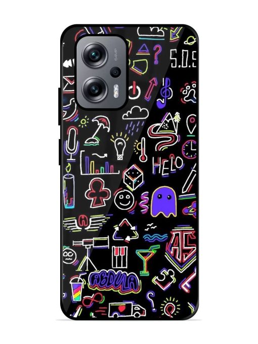 Neon Doodle Glossy Soft Edge Case for Xiaomi Redmi K50I (5G) Chachhi