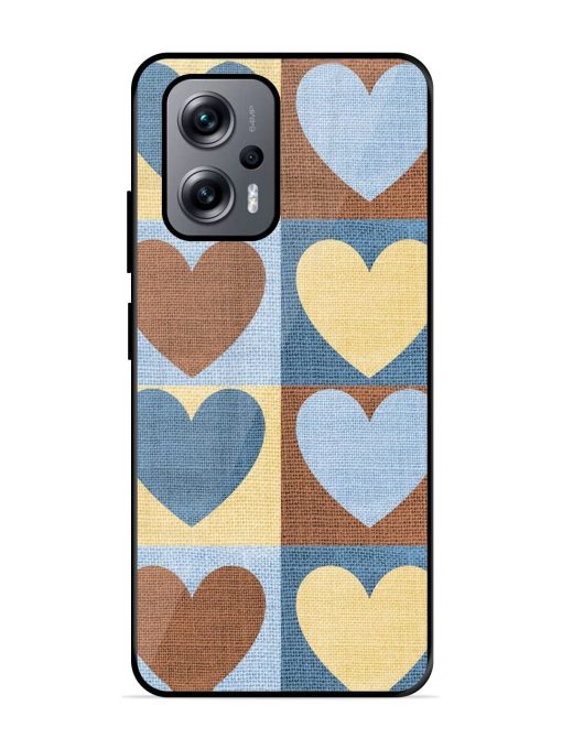 Hearts On Canvas Glossy Soft Edge Case for Xiaomi Redmi K50I (5G) Chachhi