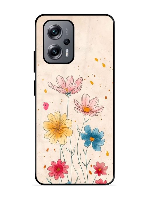 Delicate Bloom Glossy Soft Edge Case for Xiaomi Redmi K50I (5G) Chachhi