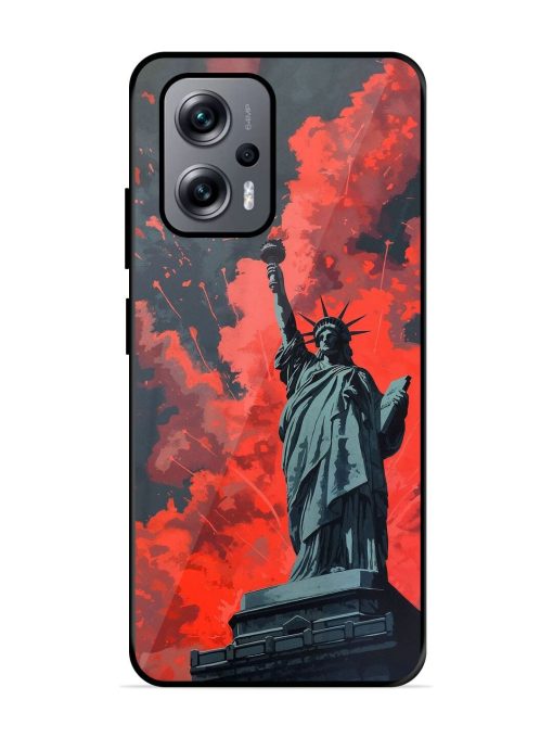 Lady Liberty'S Firework Finale Glossy Soft Edge Case for Xiaomi Redmi K50I (5G) Chachhi