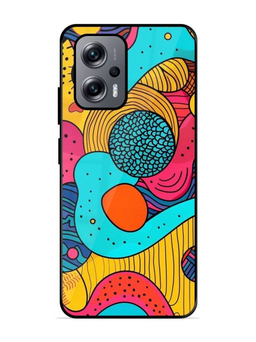 Psychedelic Patterns Glossy Soft Edge Case for Xiaomi Redmi K50I (5G) Chachhi