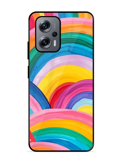 Rainbow Symphony Glossy Soft Edge Case for Xiaomi Redmi K50I (5G) Chachhi