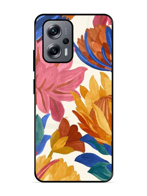 Blooming Tapestry Glossy Soft Edge Case for Xiaomi Redmi K50I (5G) Chachhi