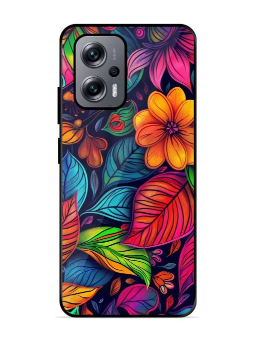 Rainbow Of Blooms Glossy Soft Edge Case for Xiaomi Redmi K50I (5G) Chachhi