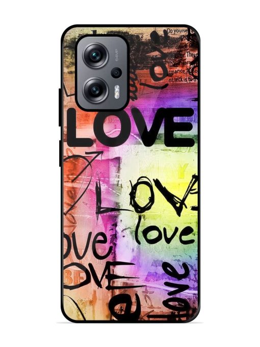 Love Graffiti Glossy Soft Edge Case for Xiaomi Redmi K50I (5G) Chachhi