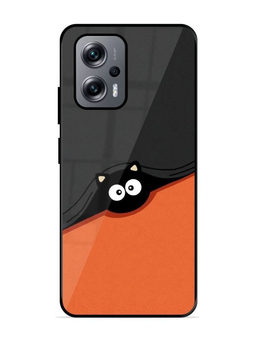 Peek-A-Boo Kitty Glossy Soft Edge Case for Xiaomi Redmi K50I (5G) Chachhi