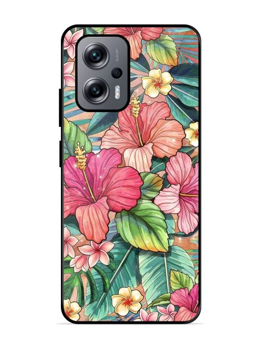 Tropical Tapestry Glossy Soft Edge Case for Xiaomi Redmi K50I (5G) Chachhi