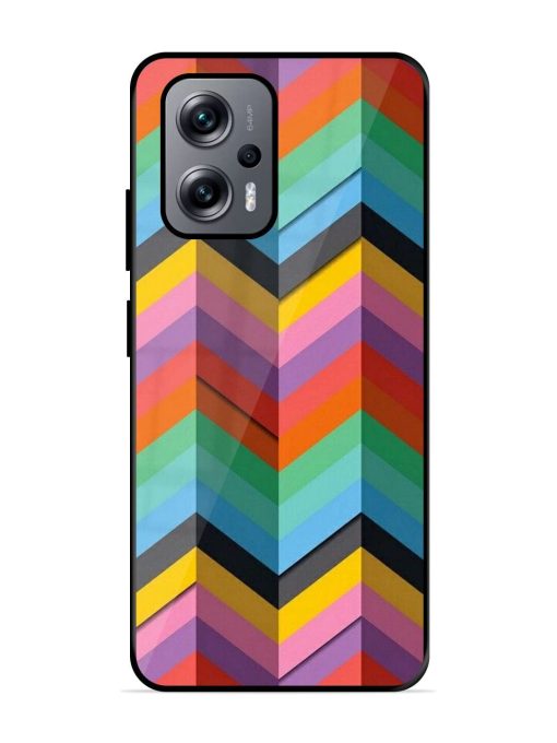 Colorful Zigzag Glossy Soft Edge Case for Xiaomi Redmi K50I (5G) Chachhi