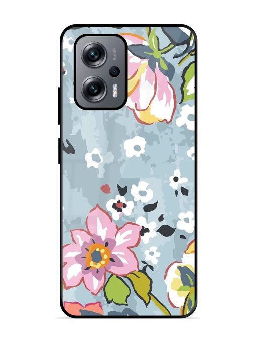 Floral Fantasy Glossy Soft Edge Case for Xiaomi Redmi K50I (5G) Chachhi