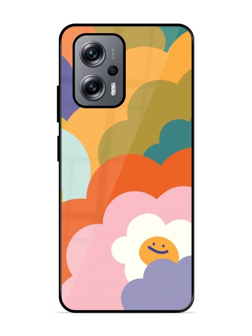 Happy Flower Power Glossy Soft Edge Case for Xiaomi Redmi K50I (5G) Chachhi