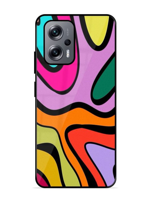 Groovy Swirls Glossy Soft Edge Case for Xiaomi Redmi K50I (5G) Chachhi