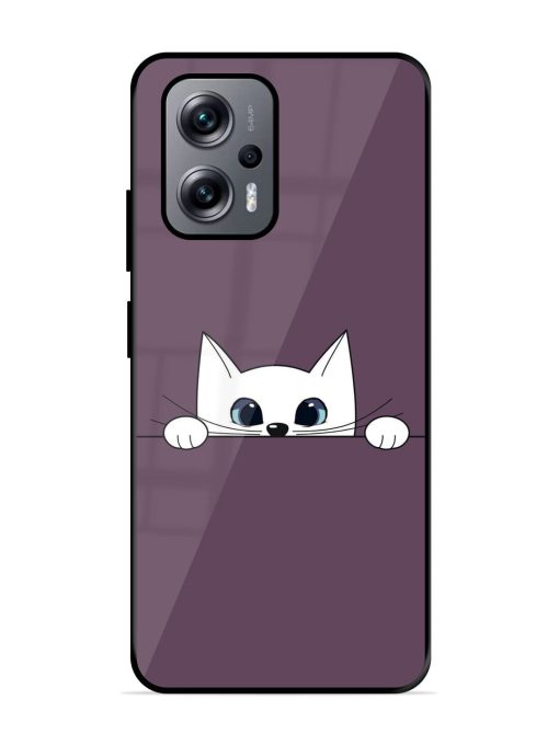 Peek-A-Boo Kitty Glossy Soft Edge Case for Xiaomi Redmi K50I (5G) Chachhi