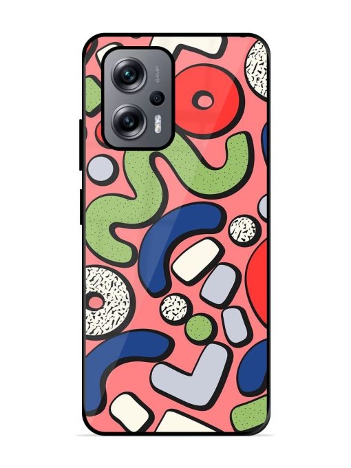 Groovy Geometric Shapes Glossy Soft Edge Case for Xiaomi Redmi K50I (5G) Chachhi