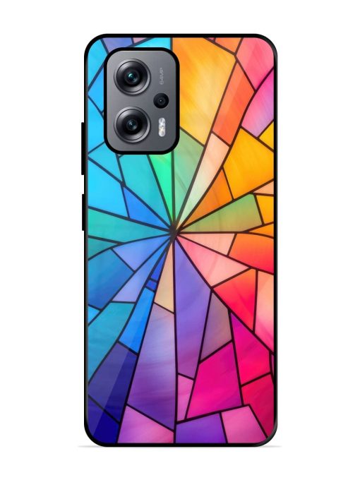 Stained Glass Kaleidoscope Of Colors Glossy Soft Edge Case for Xiaomi Redmi K50I (5G) Chachhi