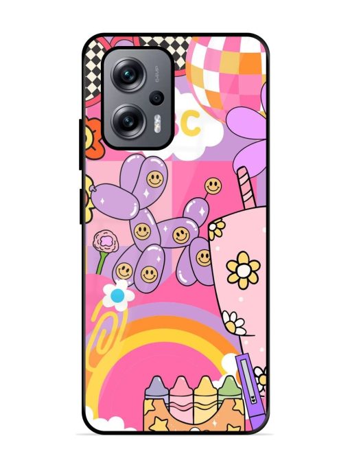 Whimsical Y2K Chaos Glossy Soft Edge Case for Xiaomi Redmi K50I (5G) Chachhi