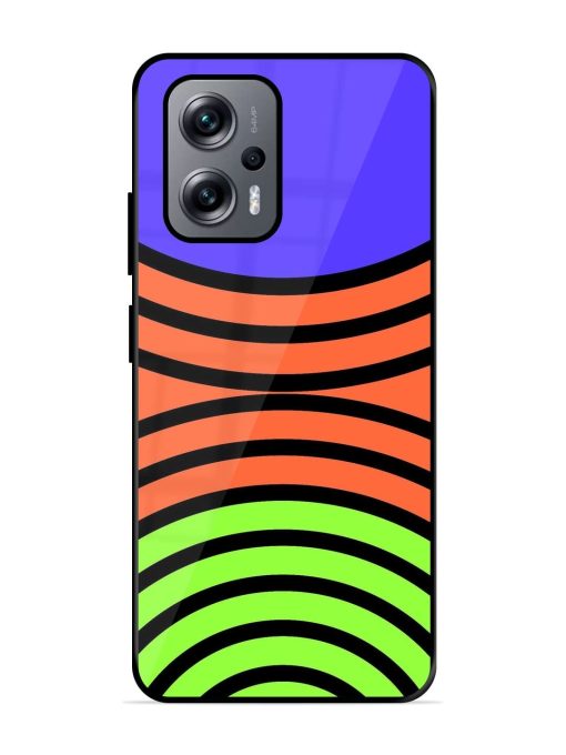 Psychedelic Stripe Symphony Glossy Soft Edge Case for Xiaomi Redmi K50I (5G) Chachhi