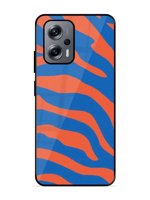 Zebra Stripes In Blue And Orange Glossy Soft Edge Case for Xiaomi Redmi K50I (5G) Chachhi