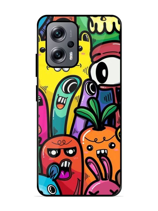 Whimsical Doodle Chaos Glossy Soft Edge Case for Xiaomi Redmi K50I (5G) Chachhi