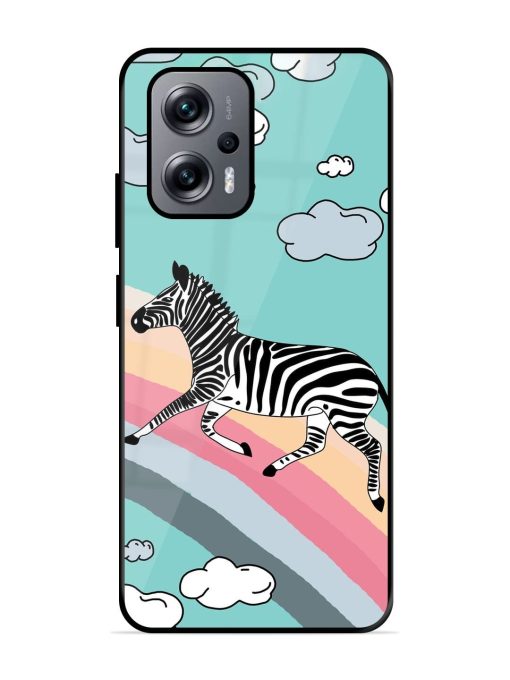 Zebra On A Rainbow Glossy Soft Edge Case for Xiaomi Redmi K50I (5G) Chachhi