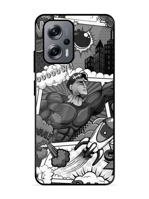 Comic Book Chaos Glossy Soft Edge Case for Xiaomi Redmi K50I (5G) Chachhi