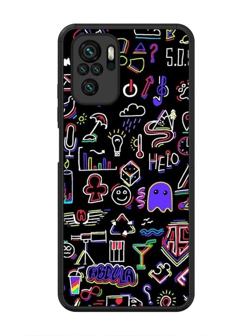 Neon Doodle Glossy Soft Edge Case for Xiaomi Redmi Note 10