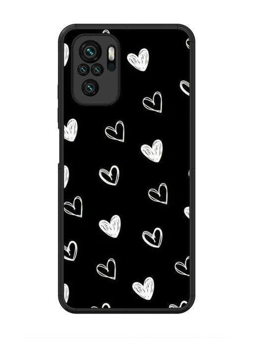 Scattered Hearts Glossy Soft Edge Case for Xiaomi Redmi Note 10 Chachhi