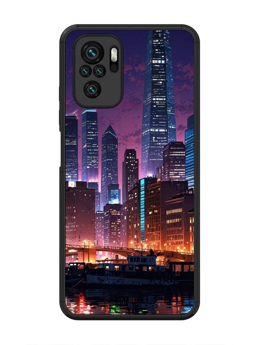 Neon Nightscape Glossy Soft Edge Case for Xiaomi Redmi Note 10 Chachhi