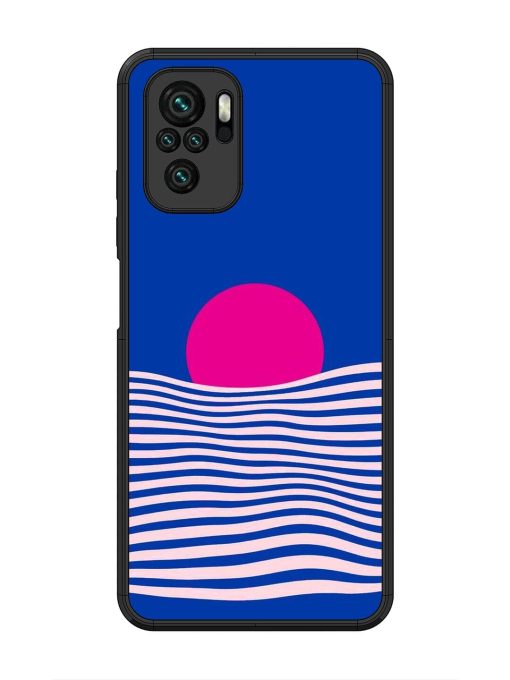 Pink Sunset Over Blue Waves Glossy Soft Edge Case for Xiaomi Redmi Note 10 Chachhi