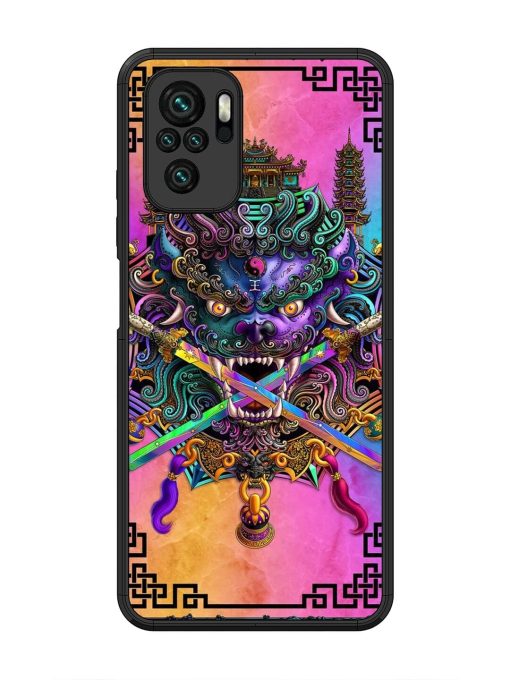 Psychedelic Fu Dog Tapestry Glossy Soft Edge Case for Xiaomi Redmi Note 10 Chachhi