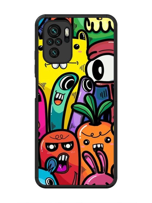 Whimsical Doodle Chaos Glossy Soft Edge Case for Xiaomi Redmi Note 10 Chachhi