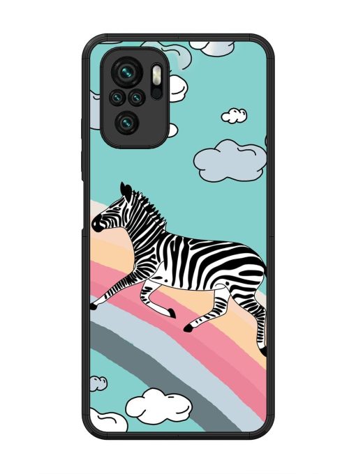 Zebra On A Rainbow Glossy Soft Edge Case for Xiaomi Redmi Note 10 Chachhi