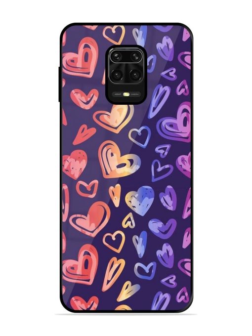 Rainbow Hearts Glossy Soft Edge Case for Xiaomi Redmi Note 10 Lite Chachhi