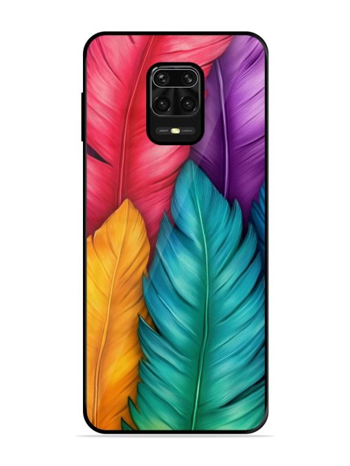 Rainbow Feathers Glossy Soft Edge Case for Xiaomi Redmi Note 10 Lite Chachhi