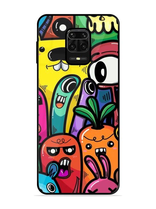 Whimsical Doodle Chaos Glossy Soft Edge Case for Xiaomi Redmi Note 10 Lite Chachhi