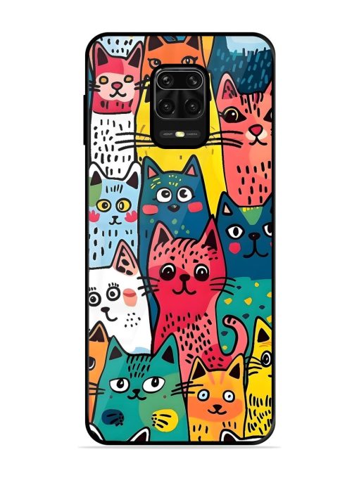 Feline Frenzy Glossy Soft Edge Case for Xiaomi Redmi Note 10 Lite Chachhi