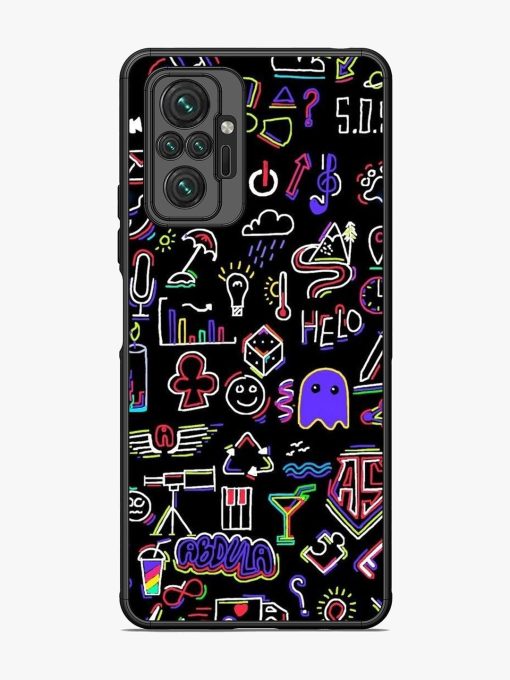 Neon Doodle Glossy Soft Edge Case for Xiaomi Redmi Note 10 Pro Max Chachhi