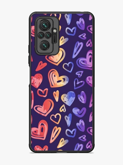 Rainbow Hearts Glossy Soft Edge Case for Xiaomi Redmi Note 10 Pro Max Chachhi