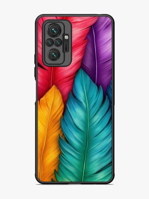 Rainbow Feathers Glossy Soft Edge Case for Xiaomi Redmi Note 10 Pro Max Chachhi