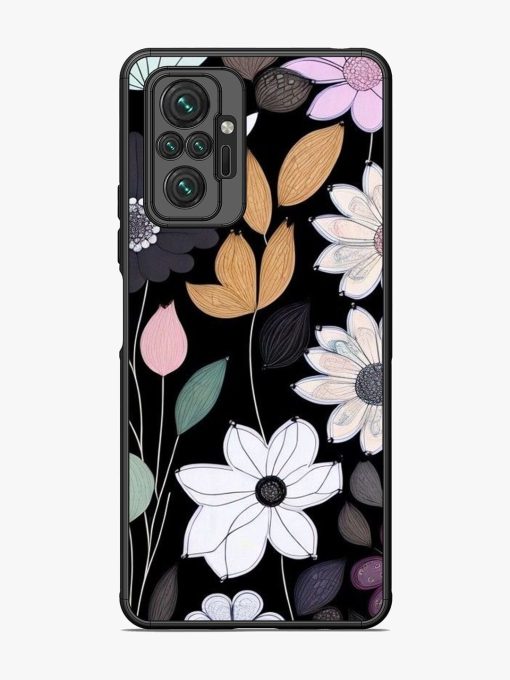 Whimsical Blooms On Black Glossy Soft Edge Case for Xiaomi Redmi Note 10 Pro Max Chachhi