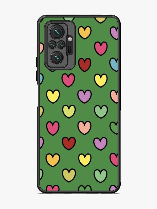 Rainbow Heart Parade Glossy Soft Edge Case for Xiaomi Redmi Note 10 Pro Max Chachhi