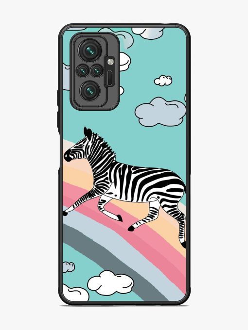 Zebra On A Rainbow Glossy Soft Edge Case for Xiaomi Redmi Note 10 Pro Max Chachhi