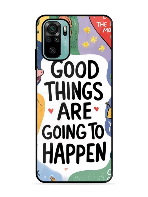 Uplifting Scribbles Glossy Soft Edge Case for Xiaomi Redmi Note 10S Chachhi