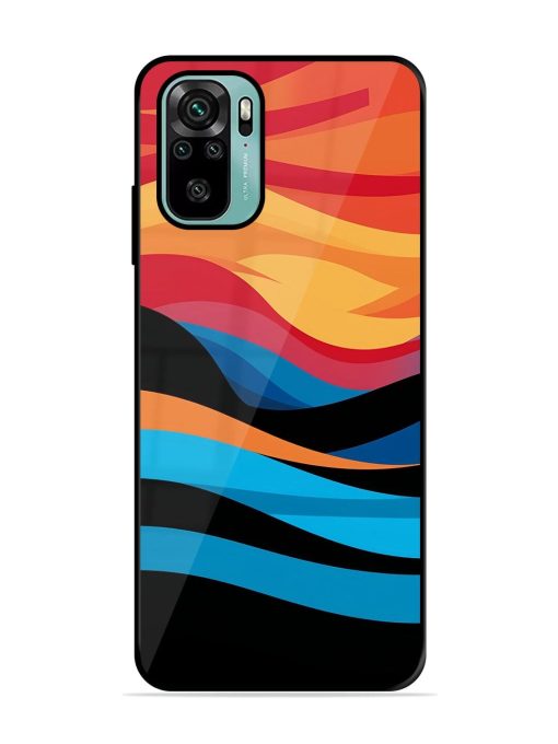 Blazing Currents Glossy Soft Edge Case for Xiaomi Redmi Note 10S Chachhi