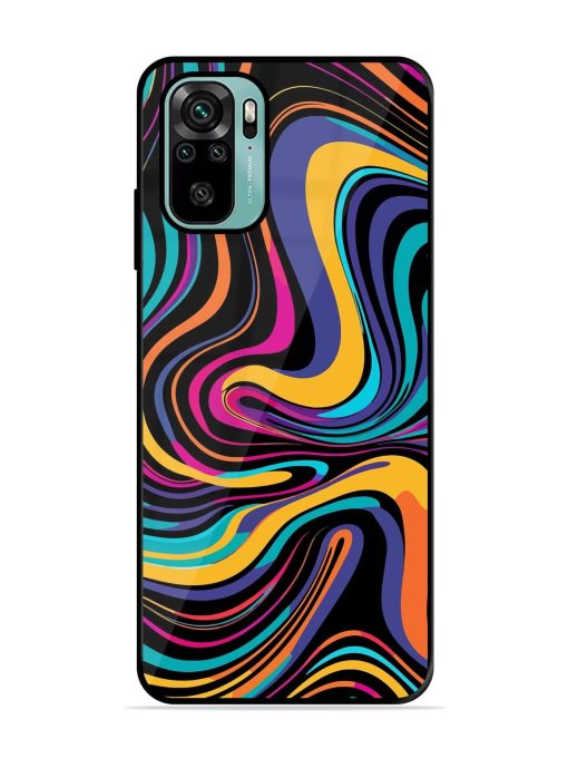 Psychedelic Swirl Glossy Soft Edge Case for Xiaomi Redmi Note 10S Chachhi