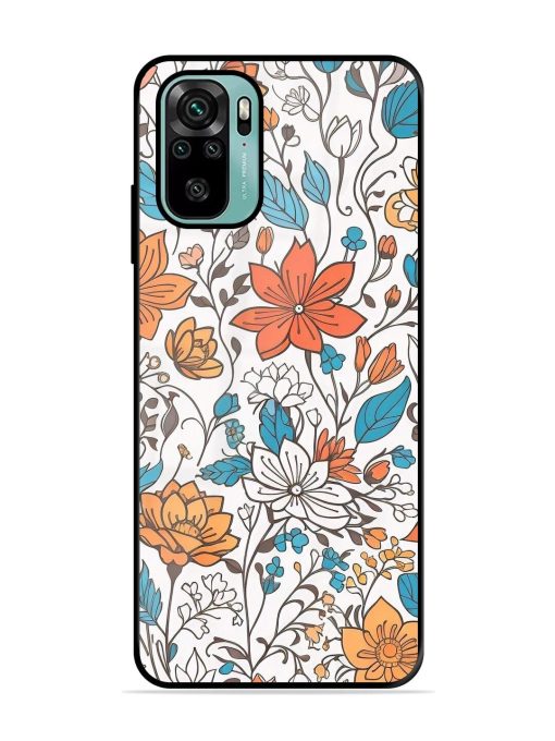 Floral Symphony Glossy Soft Edge Case for Xiaomi Redmi Note 10S Chachhi