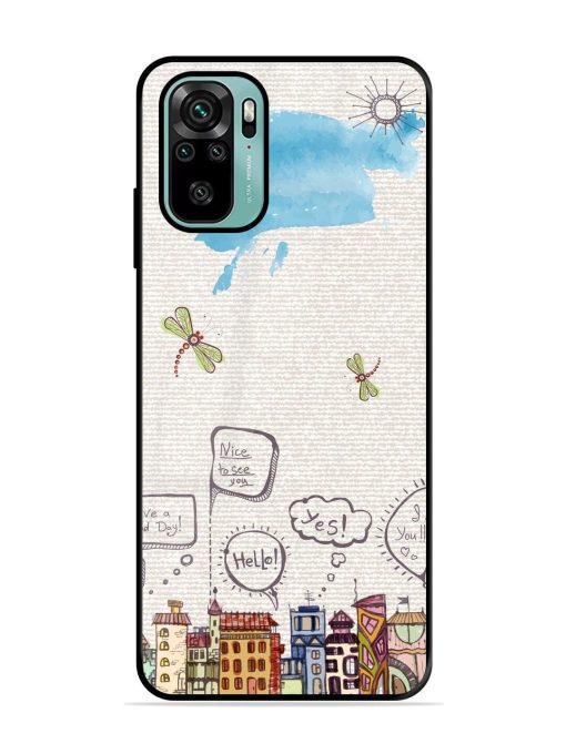 Doodle City Glossy Soft Edge Case for Xiaomi Redmi Note 10S Chachhi